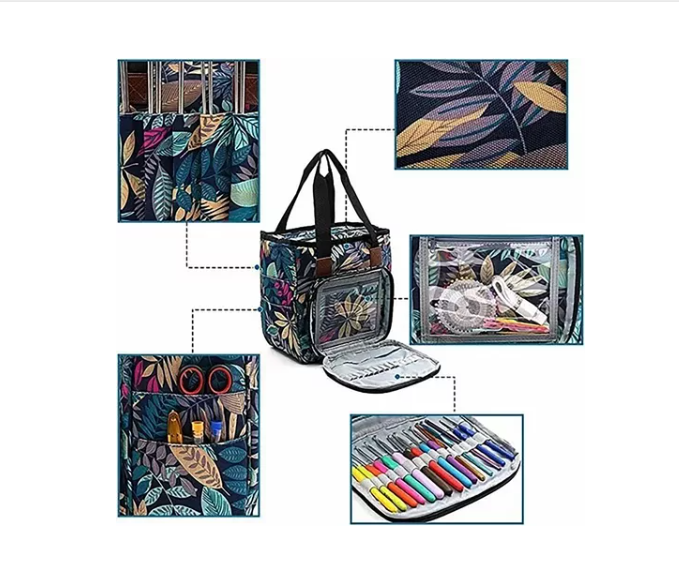 Bolso Organizador De Hilos/lana/crochet/ Tejidos-6