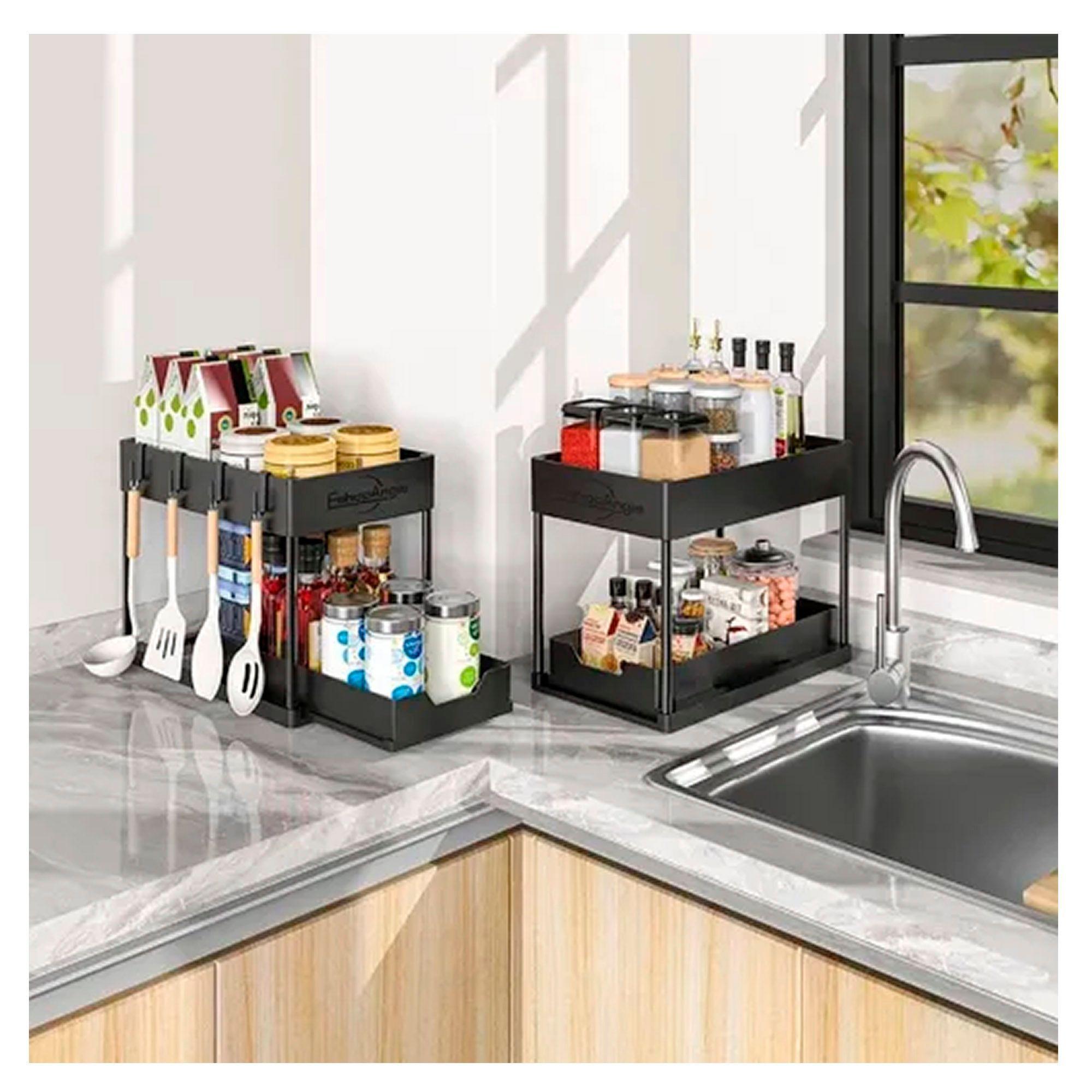 Organizador De Cocina Estante De Almacenamiento De 2 Niveles-5