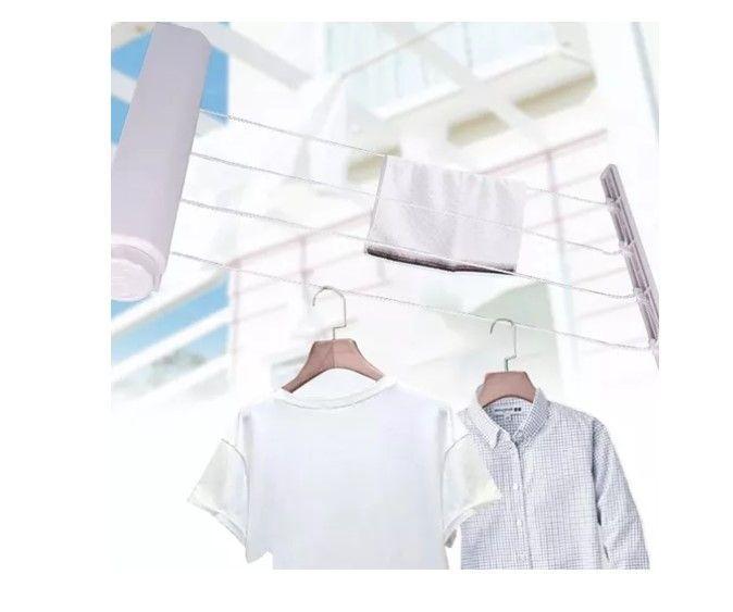 Tendedero Secador Ropa Retráctil De Pared Interior Exterior-6