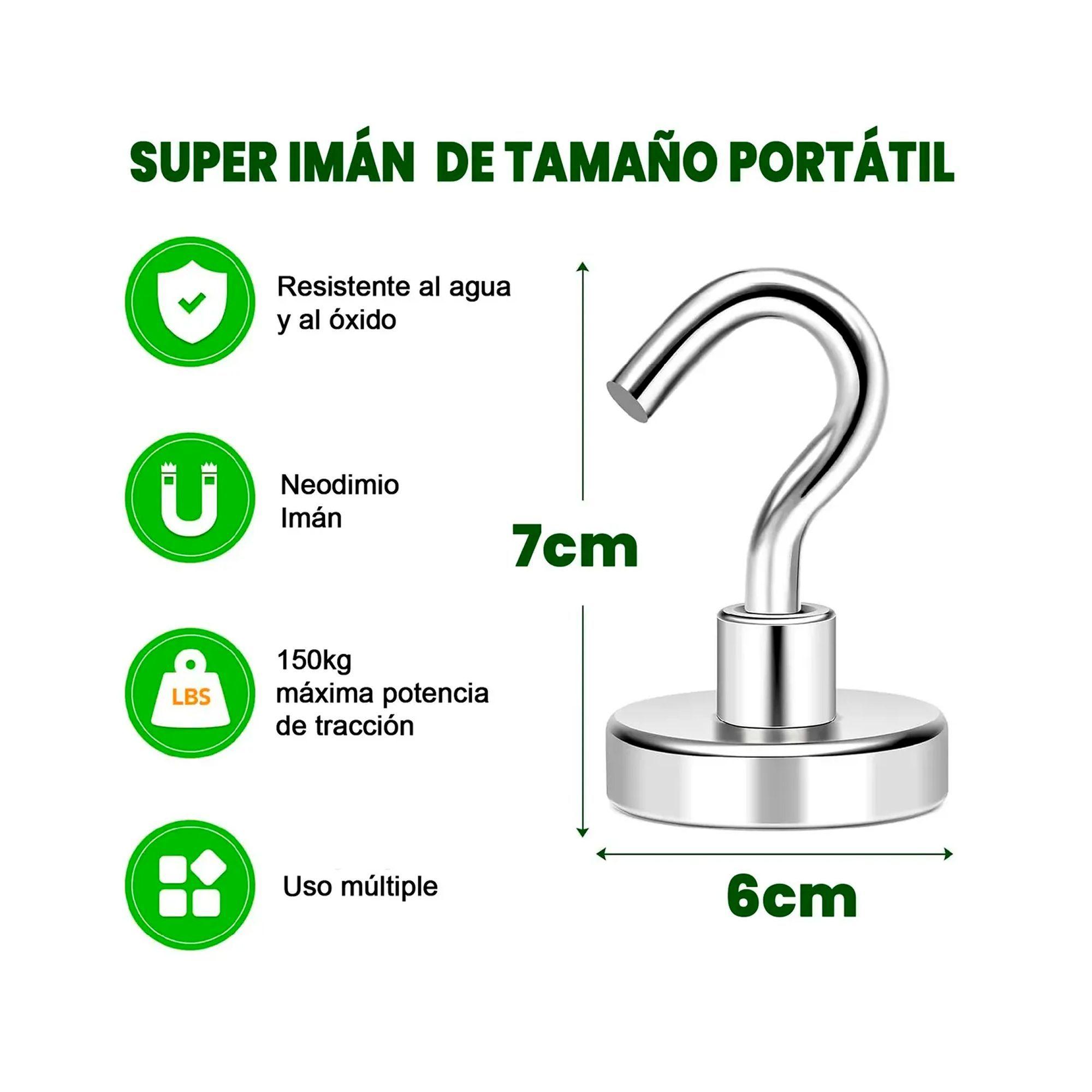 Iman Neodimio Con Gancho Super Potente 60mm 150kg-2