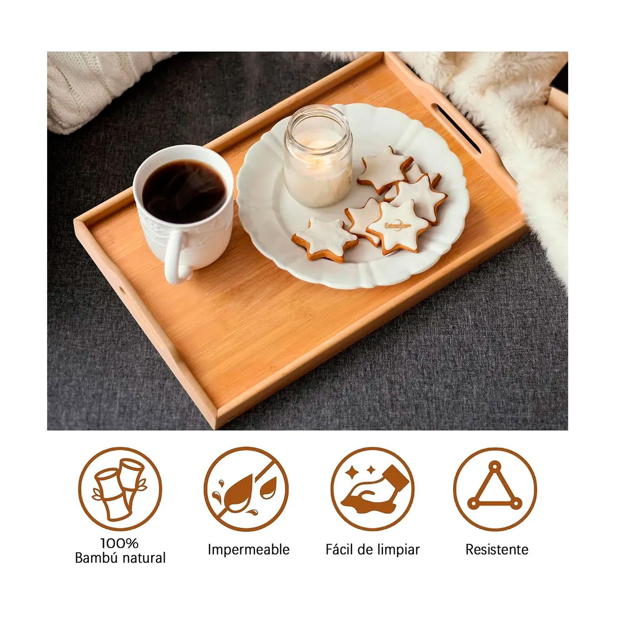 Bandeja Mesa Plegable De Bambu Para Cama Desayuno Notebook-3