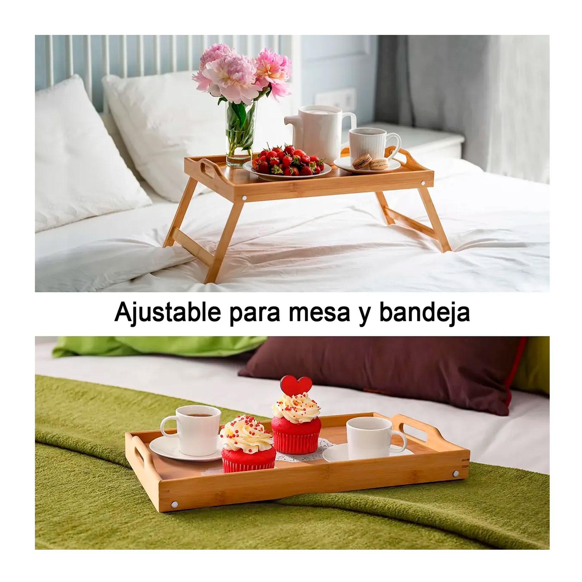 Bandeja Mesa Plegable De Bambu Para Cama Desayuno Notebook-7