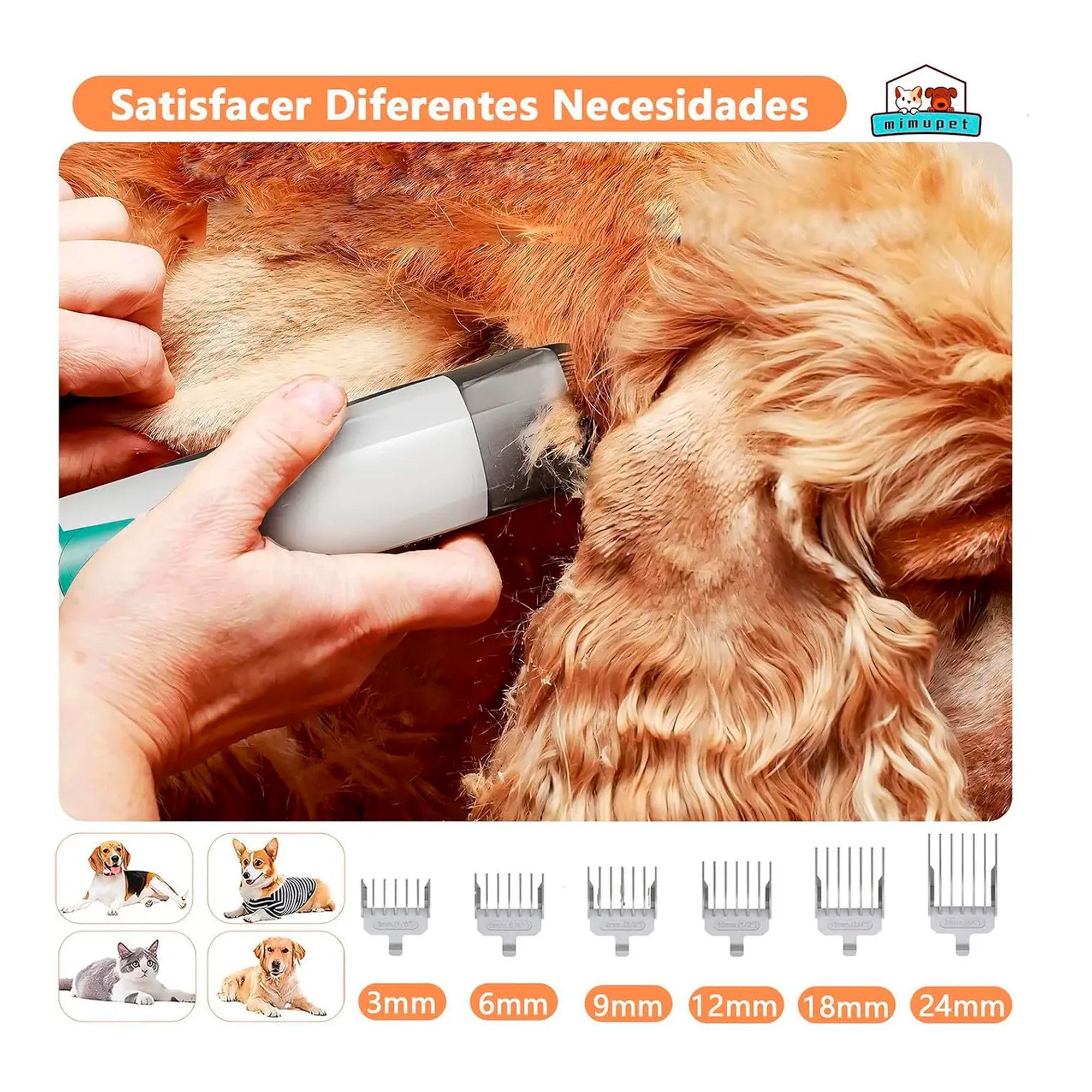 Kit Cortapelo Aspiradora Perros Gatos Aseo Mascotas 2 En 1-6