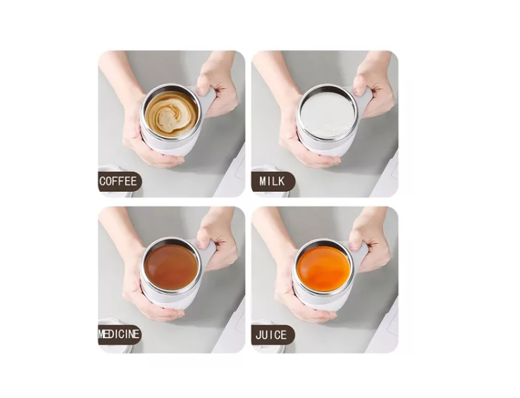 Taza Magnética Automática Acero Inoxidable Mezclador Térmico-3