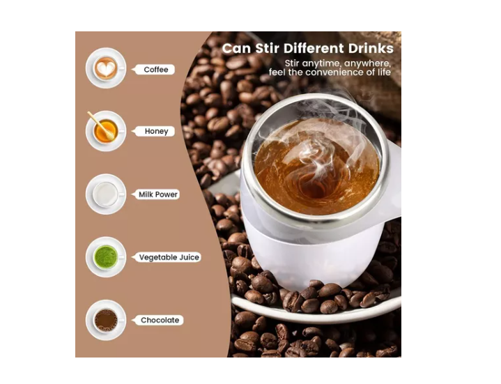 Taza Magnética Automática Acero Inoxidable Mezclador Térmico-5