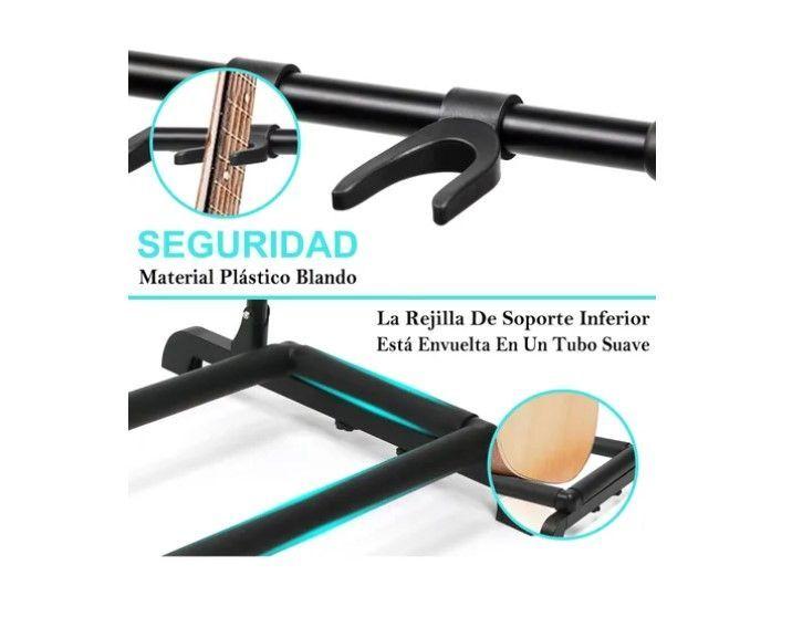 Atril Soporte Triple Para Guitarra Y Bajo Portatil-3