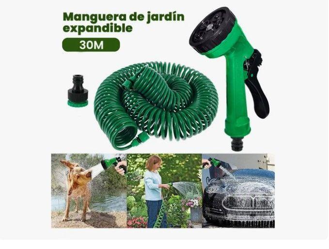 Manguera 30 Mts Espiral Expandible Casa Jardin-4