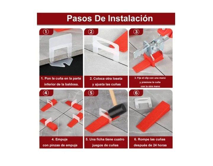 Kit Niveladores De Cerámico Piso 100 Cuñas + Clips + Alicate-4