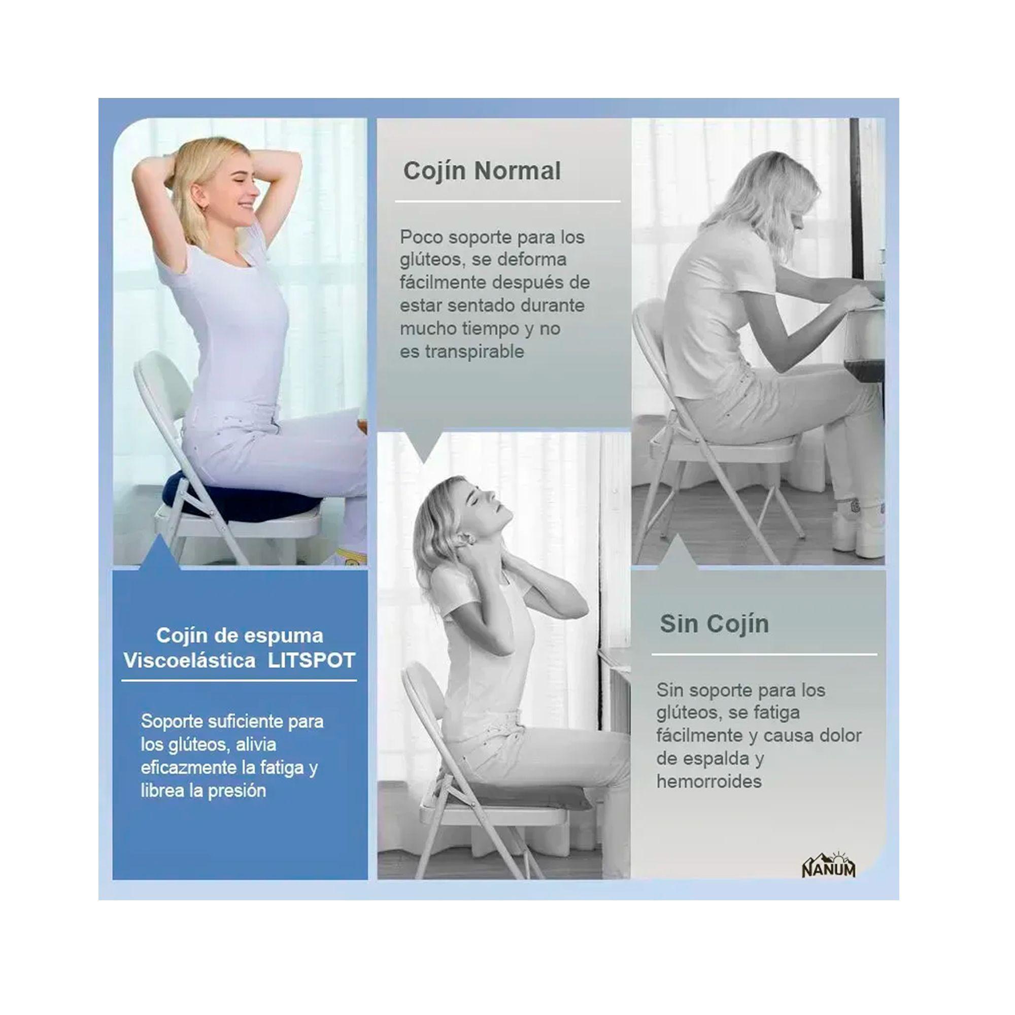Cojin Ortopedico Antiescaras Espuma Viscoelastica Asiento-3