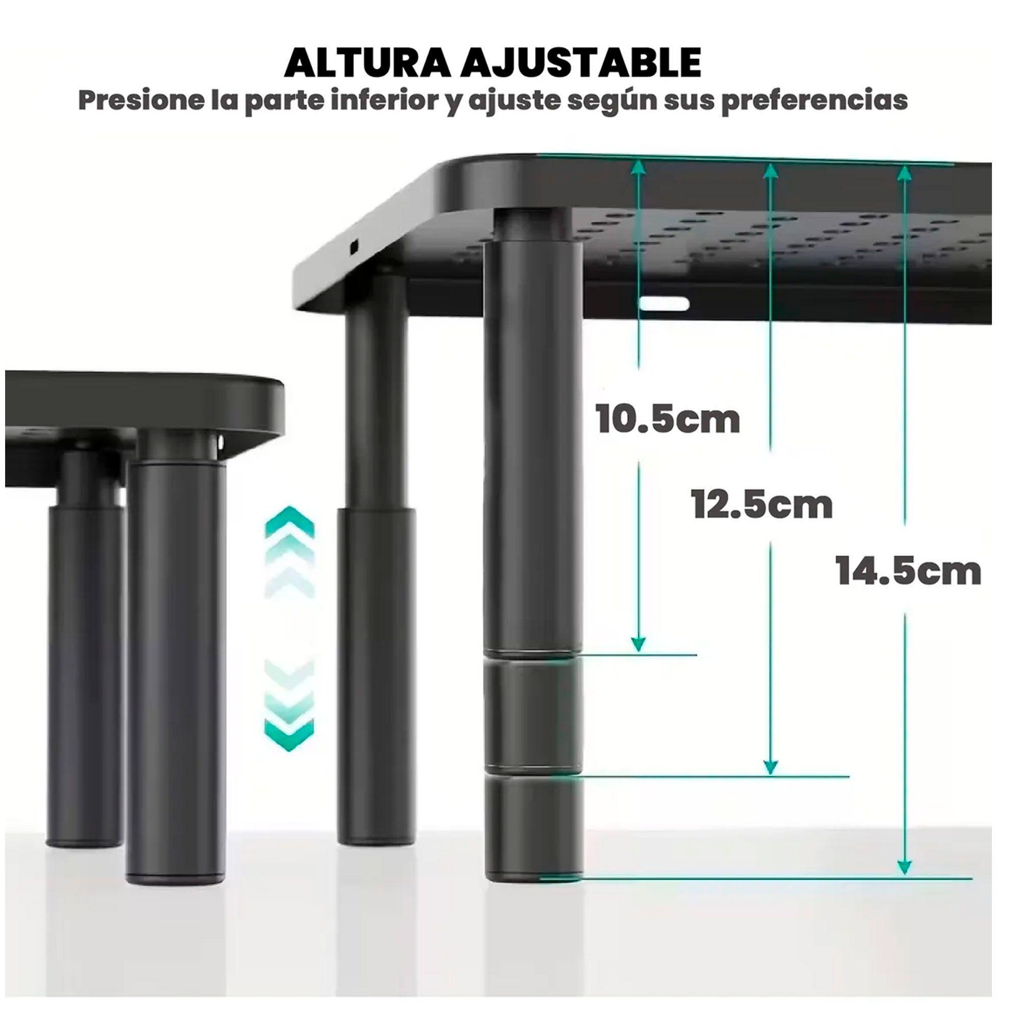 Base Mesa Monitor Alzador 3 Niveles Ajustable Notebook Pc-2