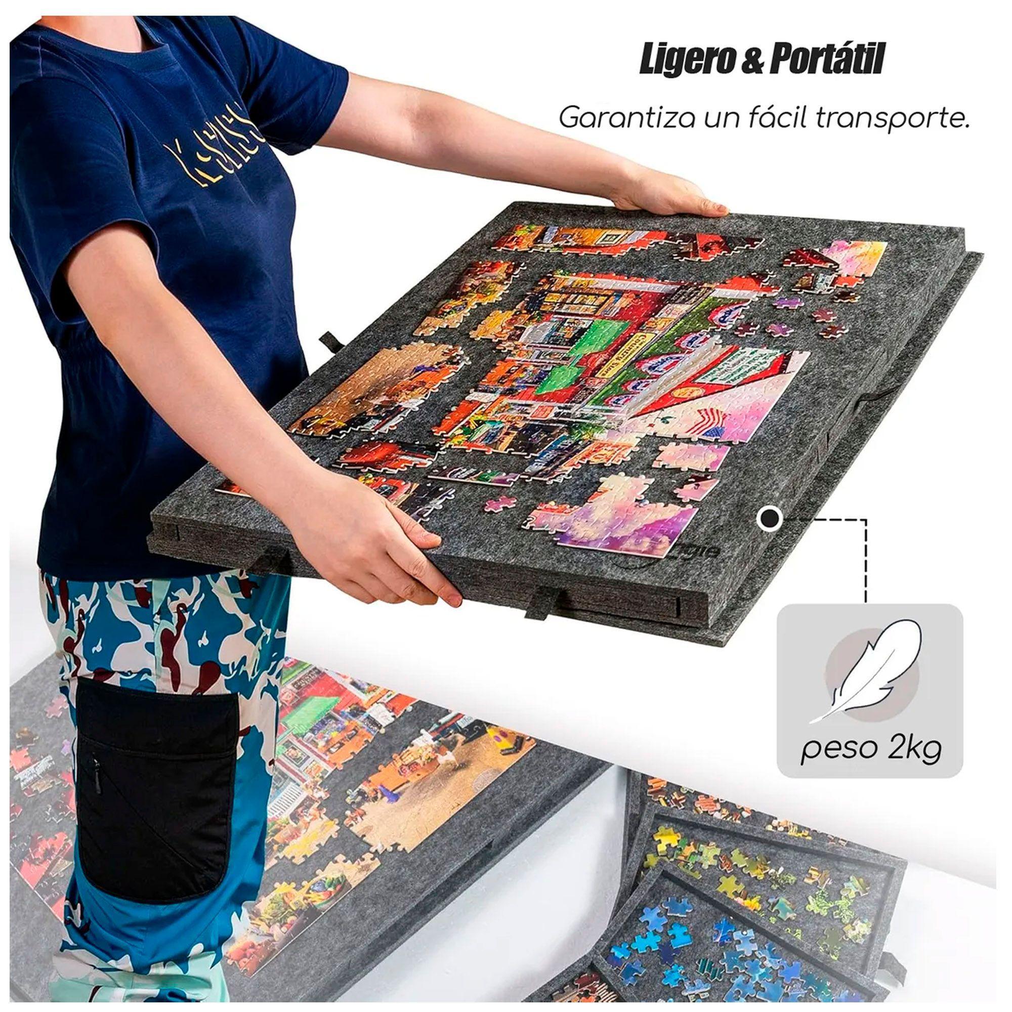 Tabla De Rompecabezas Inclinable Con Soporte Y 6 Cajones-3