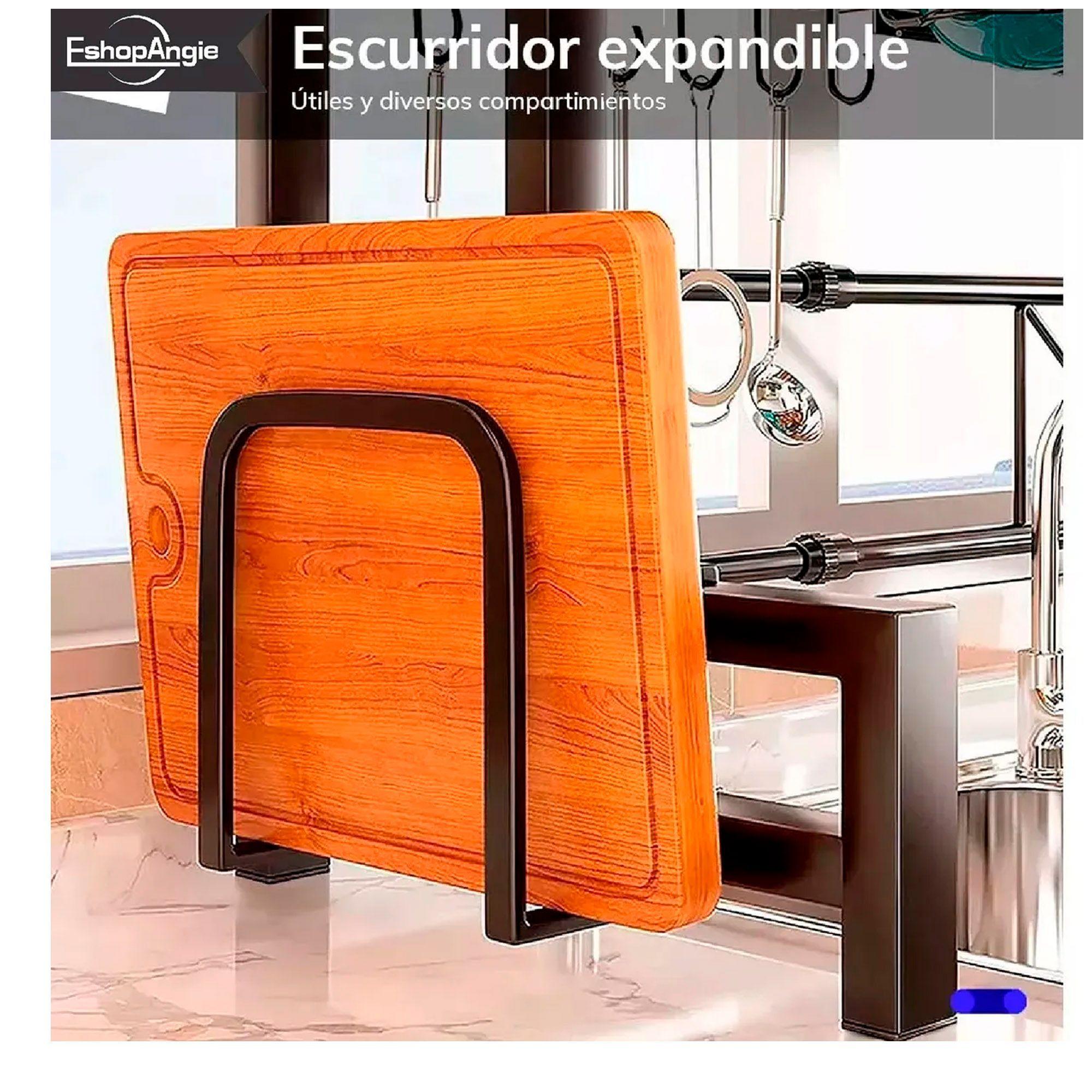 Escurridor Platos Trastes 2 Niveles Ajustable Para Fregadero-3