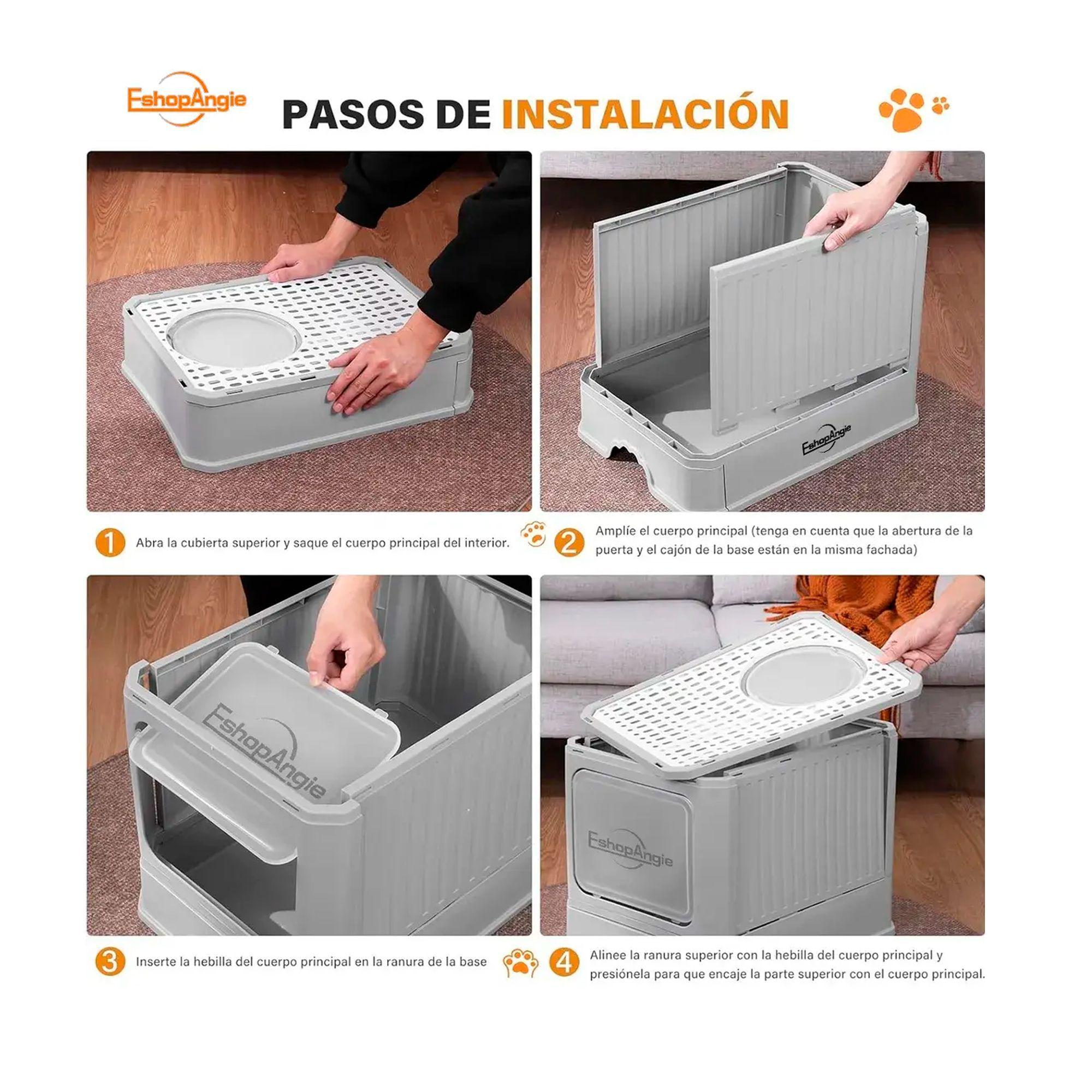 Arenero Gato Cerrado Ba o Sanitario Con Tapa Y Pala-4