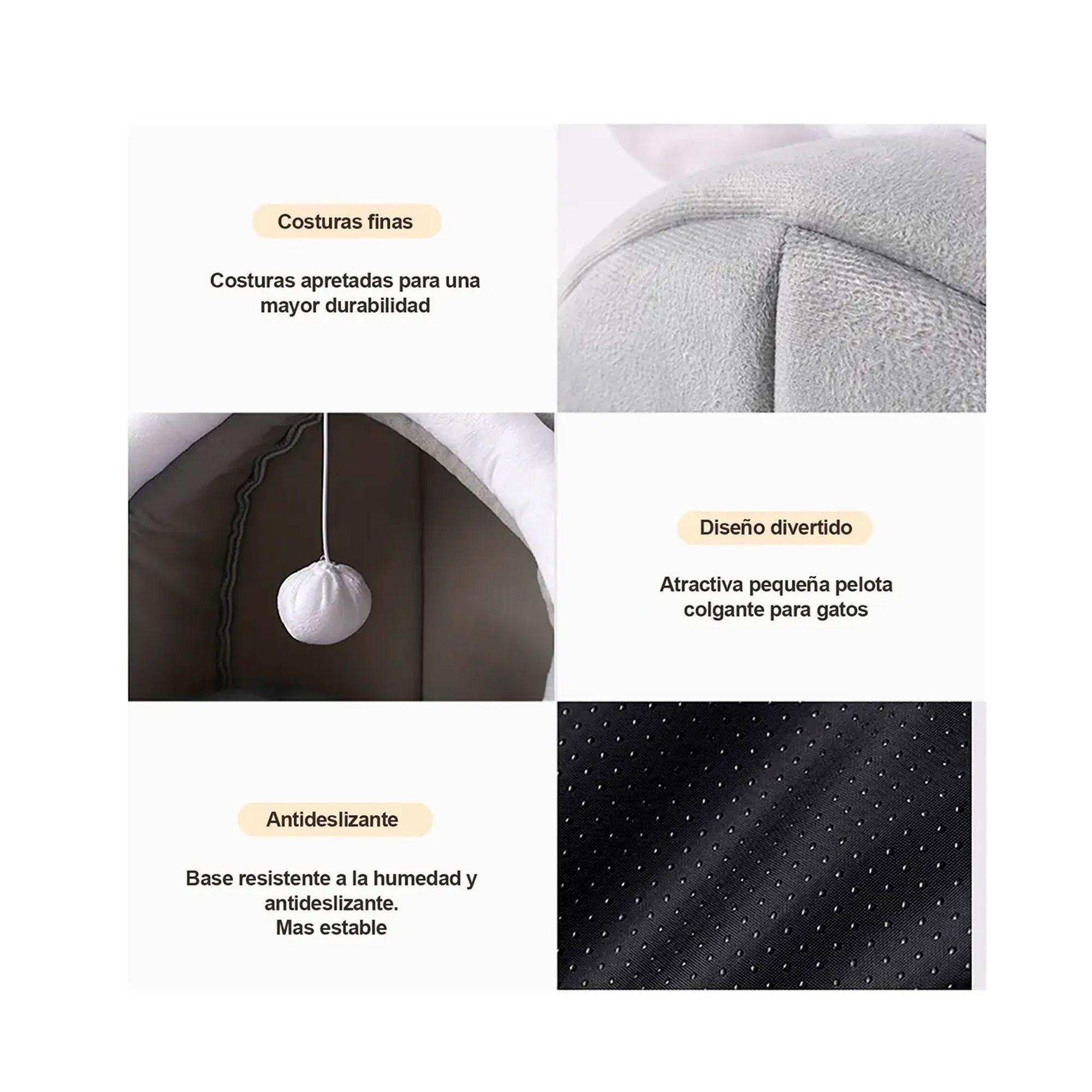 Cama Mediana C moda Para Gatos Tipo Cueva Lavable-3