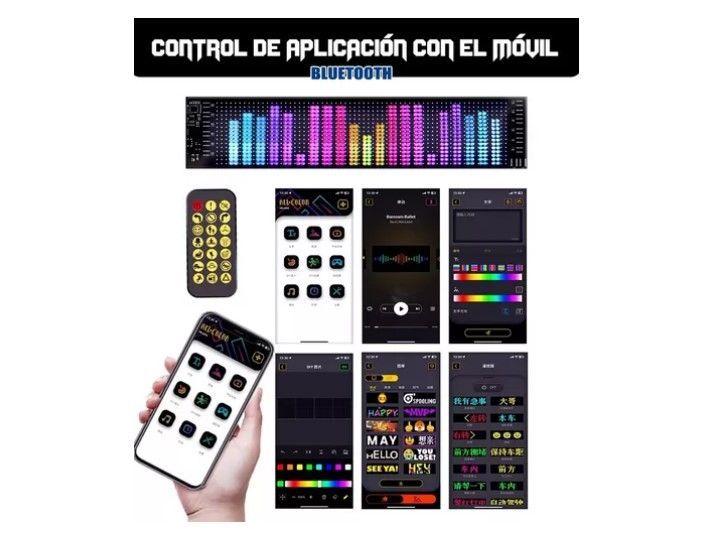 Letrero Led Matrix Flexible Rgb App Control Usb Auto 16x96-2