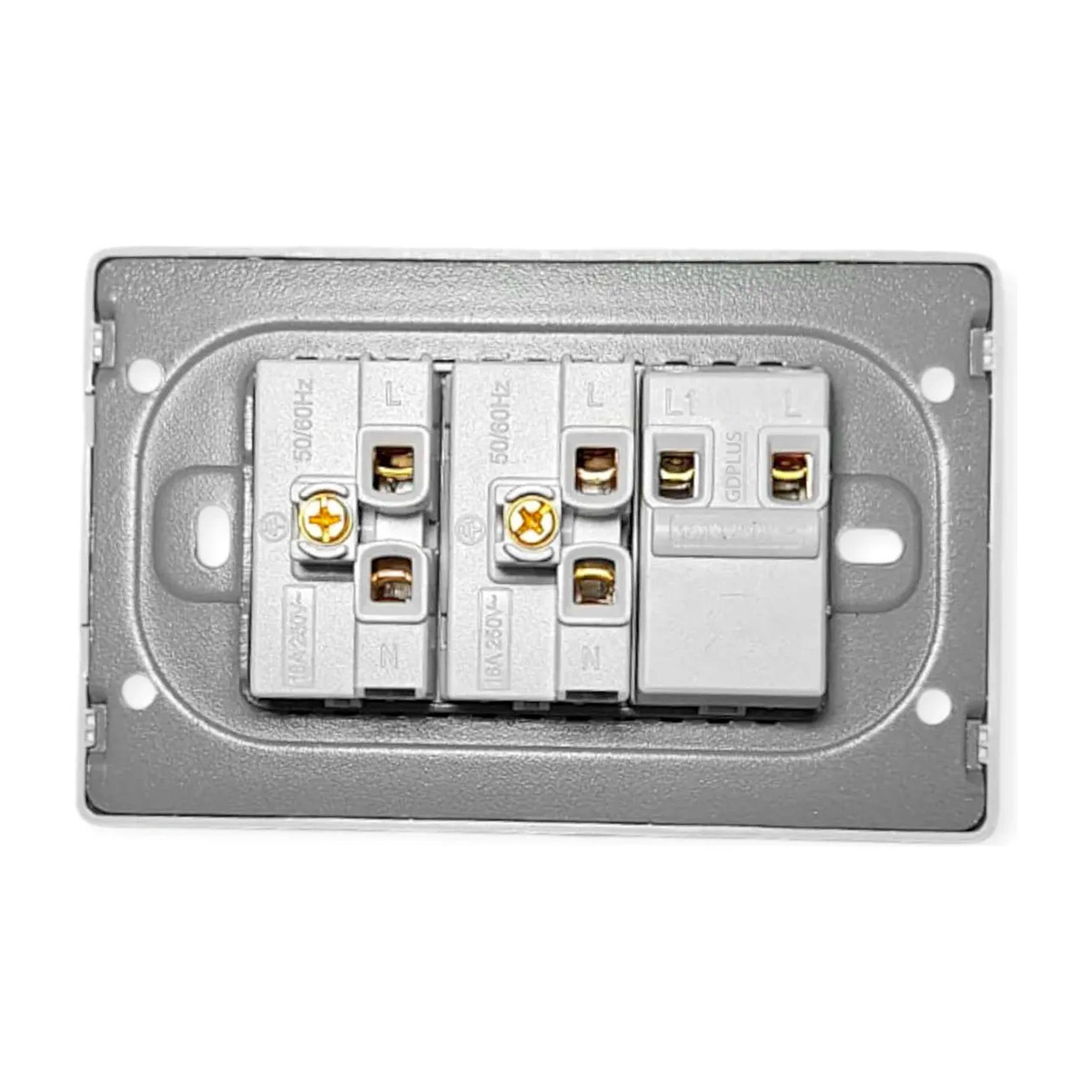 Tomacorriente Doble 16a + Interruptor Simple 16a 250v-5