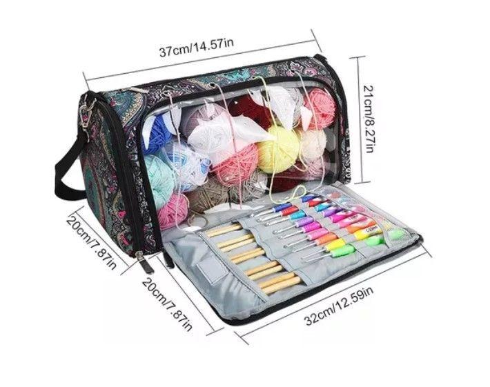 Bolso Organizado Almacenamiento Hilo/lana/crochet Para Tejer-1