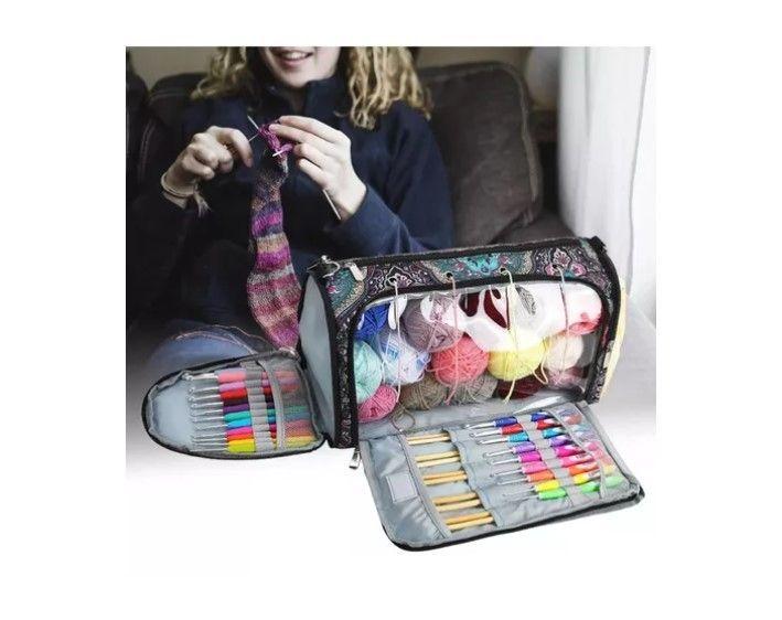 Bolso Organizado Almacenamiento Hilo/lana/crochet Para Tejer-2
