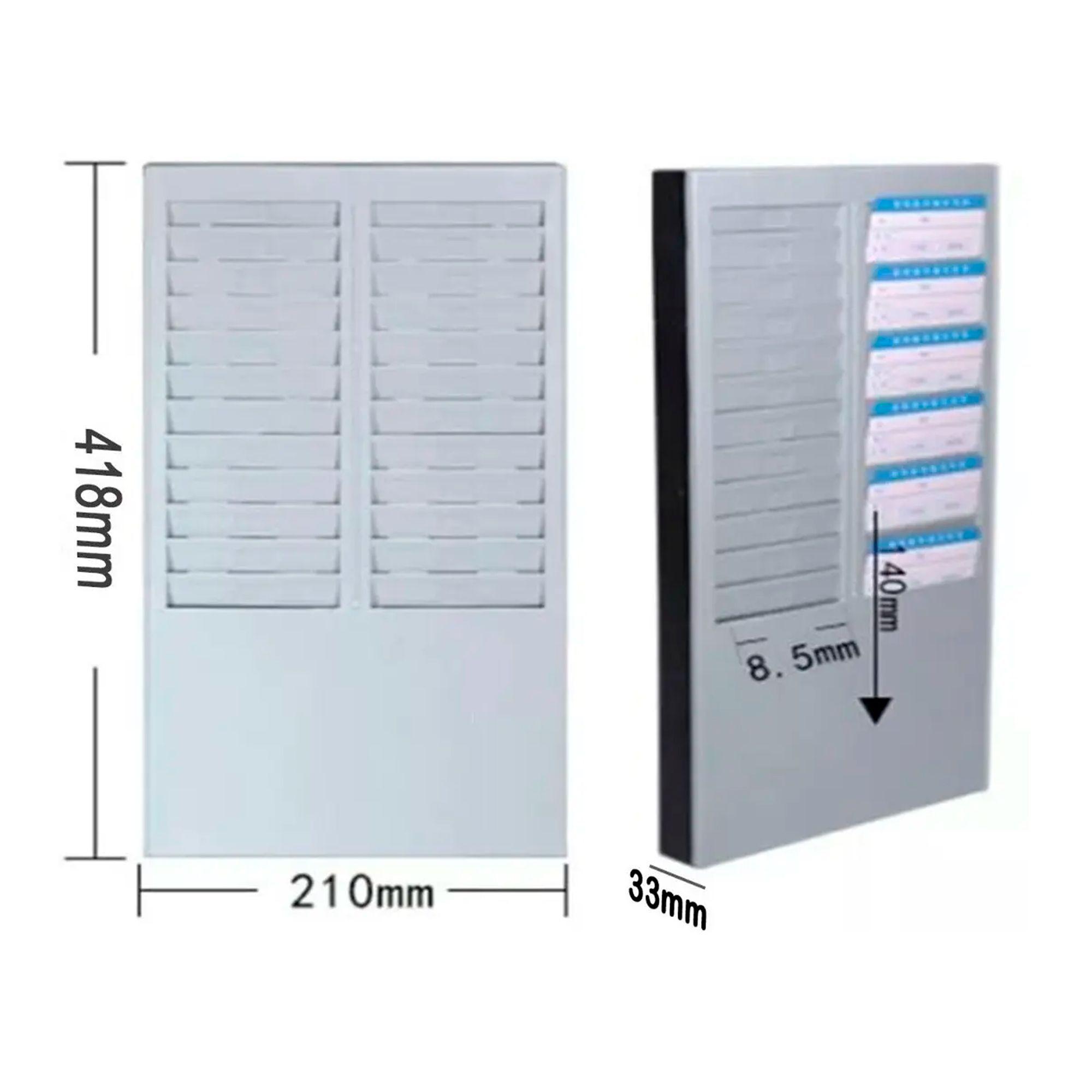 Tarjetero Pl stico Para Reloj Control Asistencia 24 Personas-2