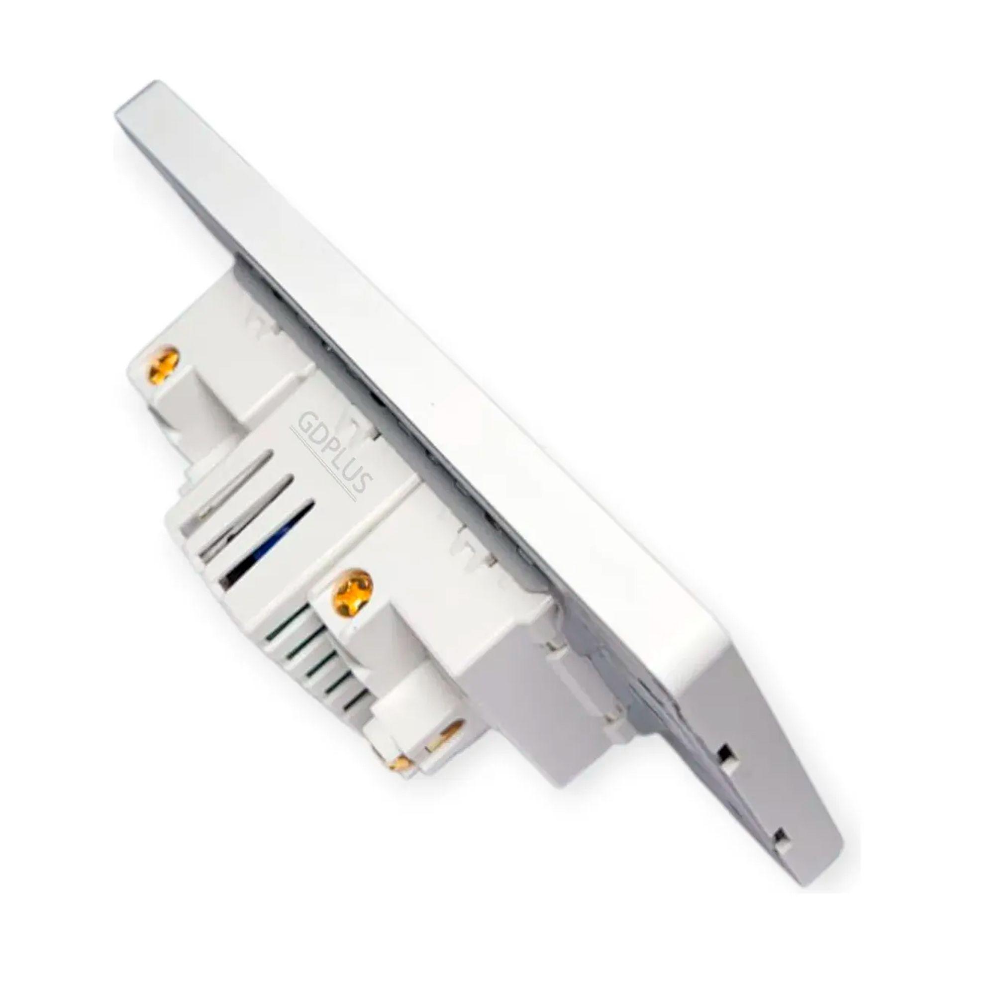 Tomacorriente Doble + Cargador Usb Y Tipo C Pared 16a Blanco-2