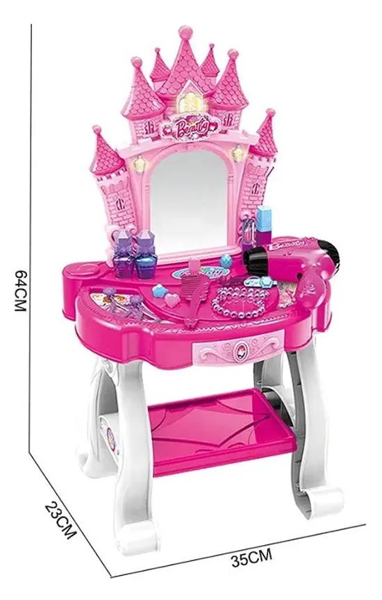 Tocador De Juguete Para Ninas Maquillaje Con Luz Y Sonido-2
