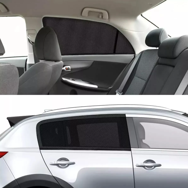 X4 Mallas Protector De Ventana Para Auto 2 Traseras y 2 Delanteras-2