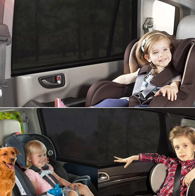 X4 Mallas Protector De Ventana Para Auto 2 Traseras y 2 Delanteras-3