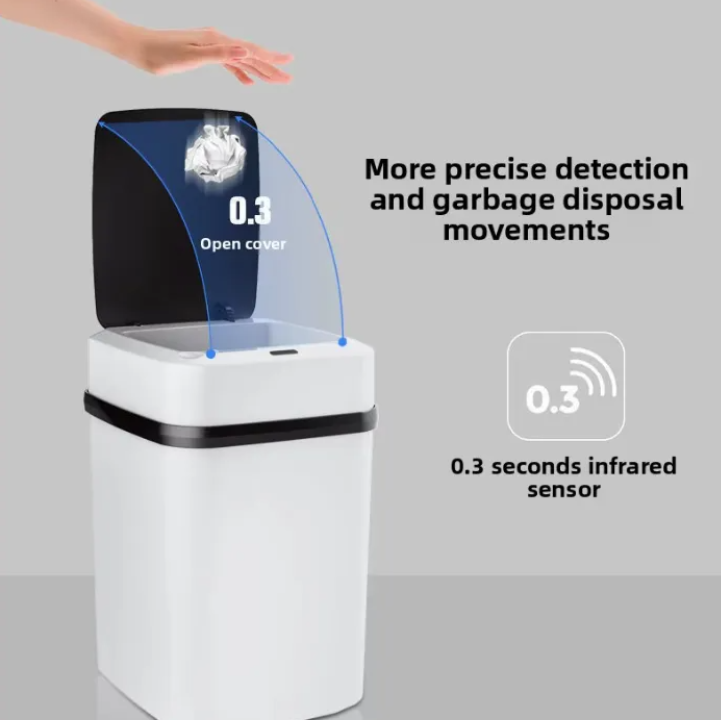 Basurero Con Sensor Basurero Automatico Papelera Inteligente-3