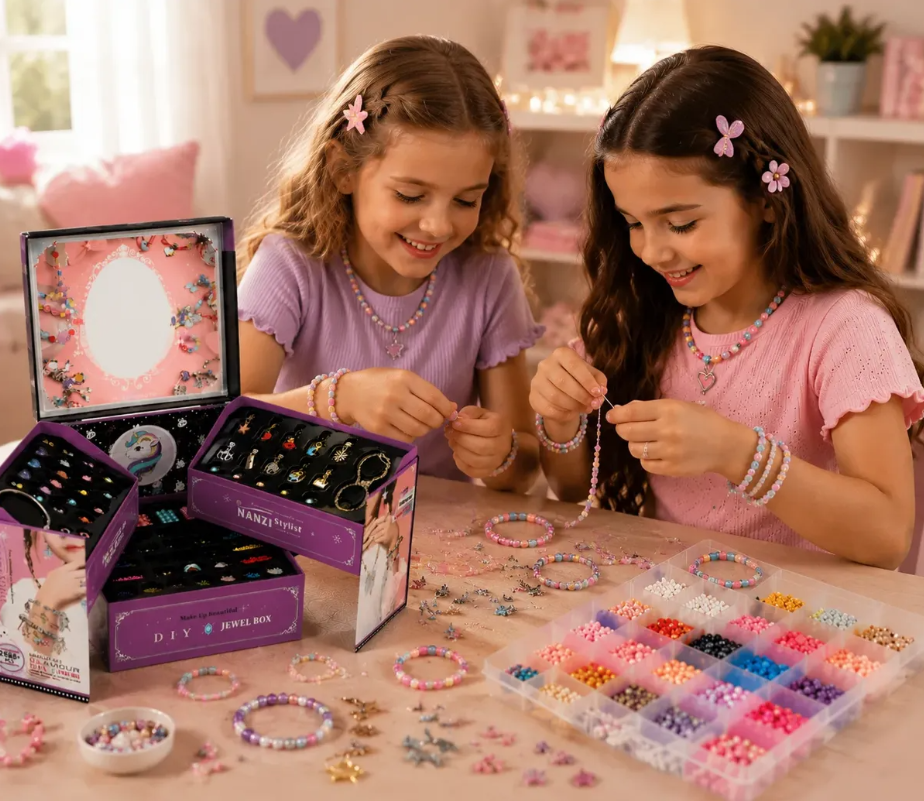 Kit Para Armar Y Crear Pulseras 8en1 Para Ninas 5000pc-2