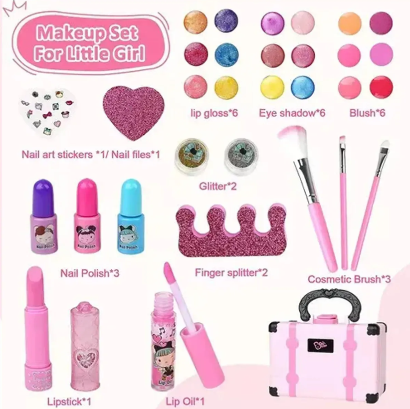 Set De Maquillaje Para Ninas 32 Piezas Con Maletin Lavable-3