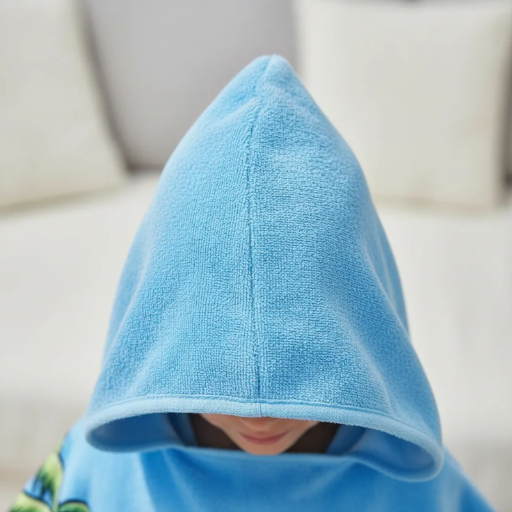 Toallas De Ba o Brainrot Con Capucha Para Ni os De Playa Azul-4