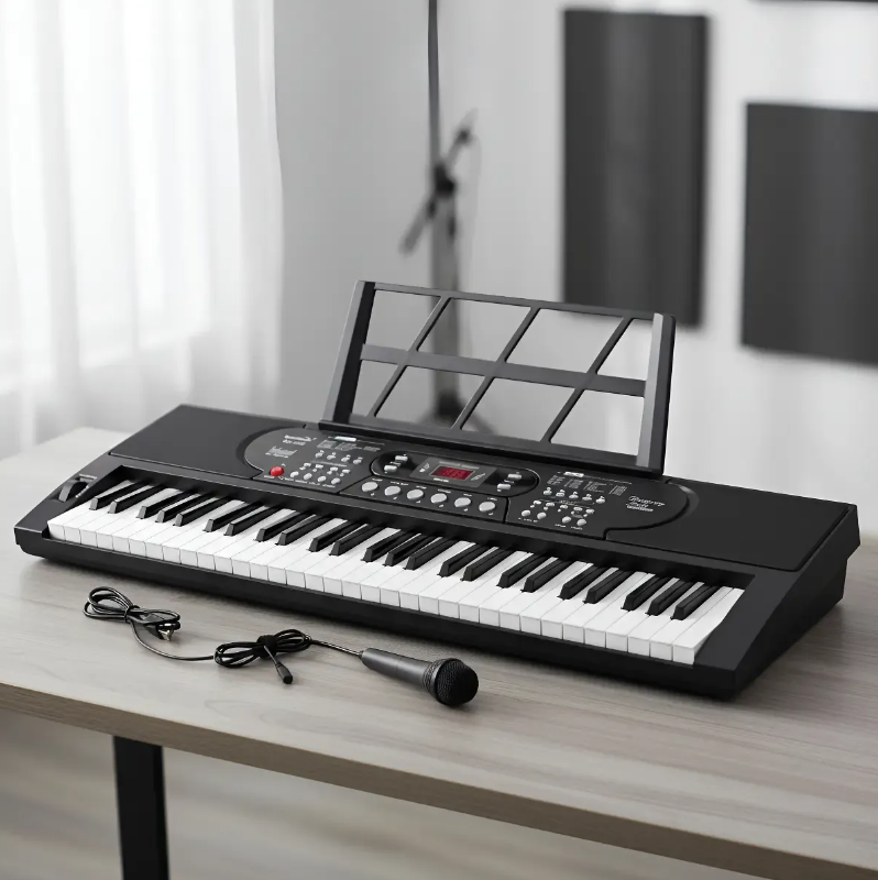 Teclado Piano De 61 Teclas Digital Instrumento Musical Negro-3
