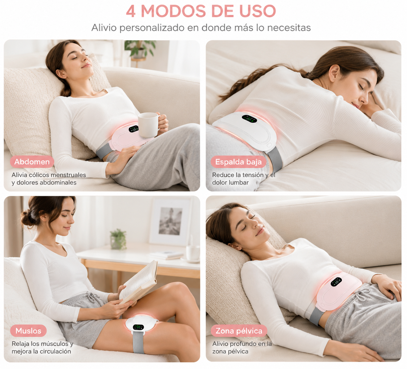 Guatero Cinturon Masajeador De Colicos Menstruales-3