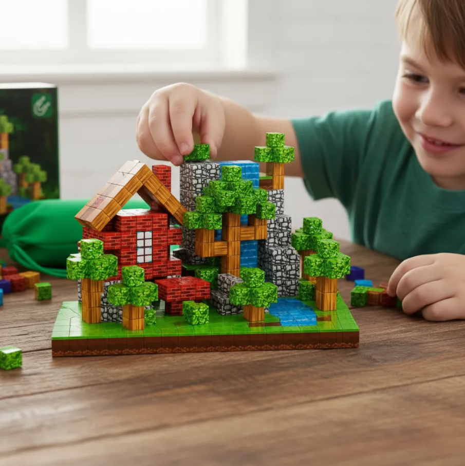 Bloques Cubos De Construccion Magneticos 100pcs Minecraft-4