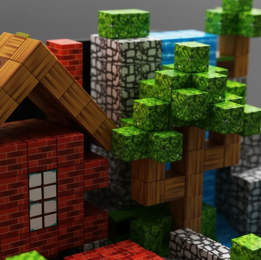 Bloques Cubos De Construccion Magneticos 100pcs Minecraft-5