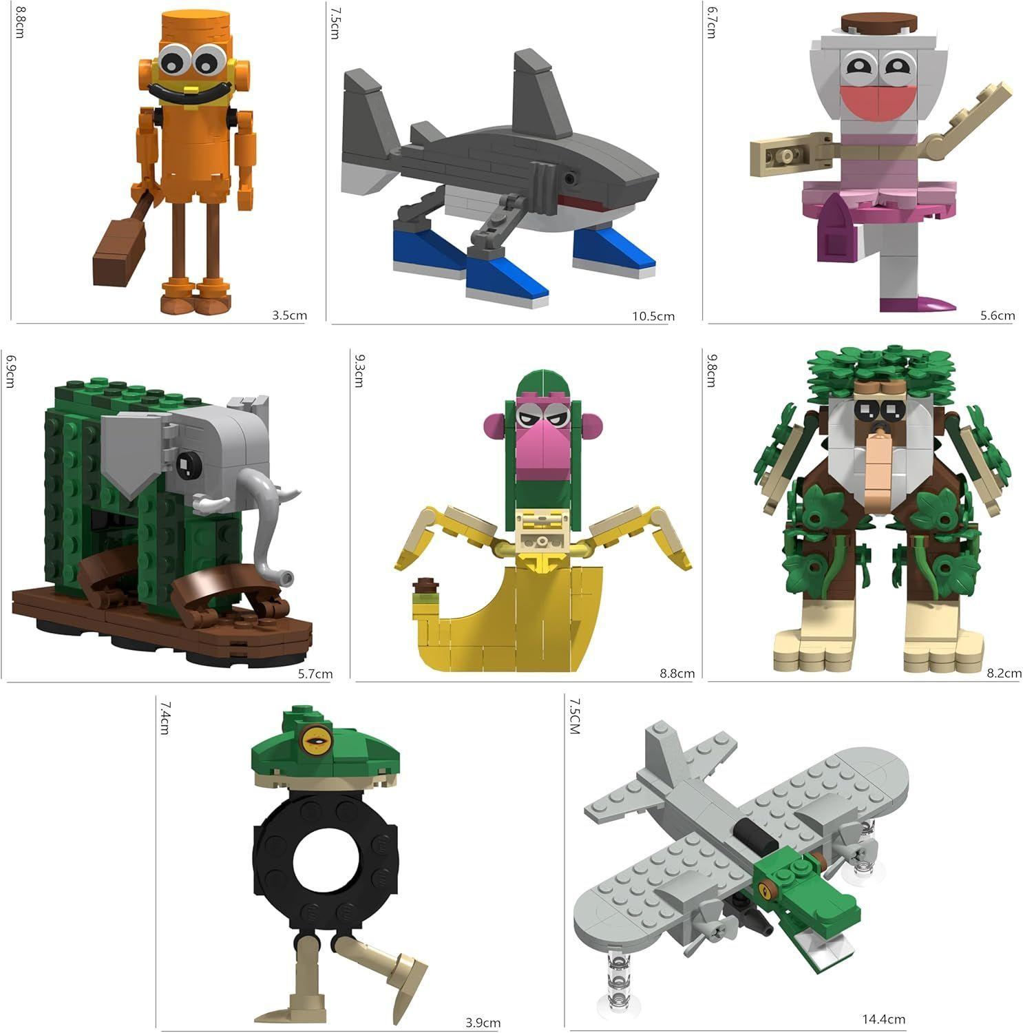 Bloques De Construccion Brainrot Tralalero 8 Figura 608pc-6