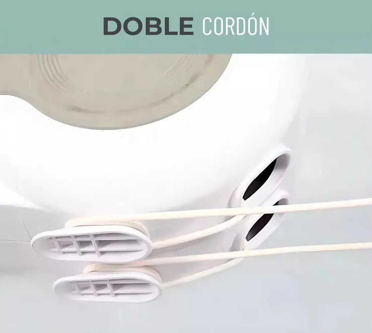 Tendedero Retr ctil Colgador Ropa Pared Doble Lineal Cuerda Blanco-2