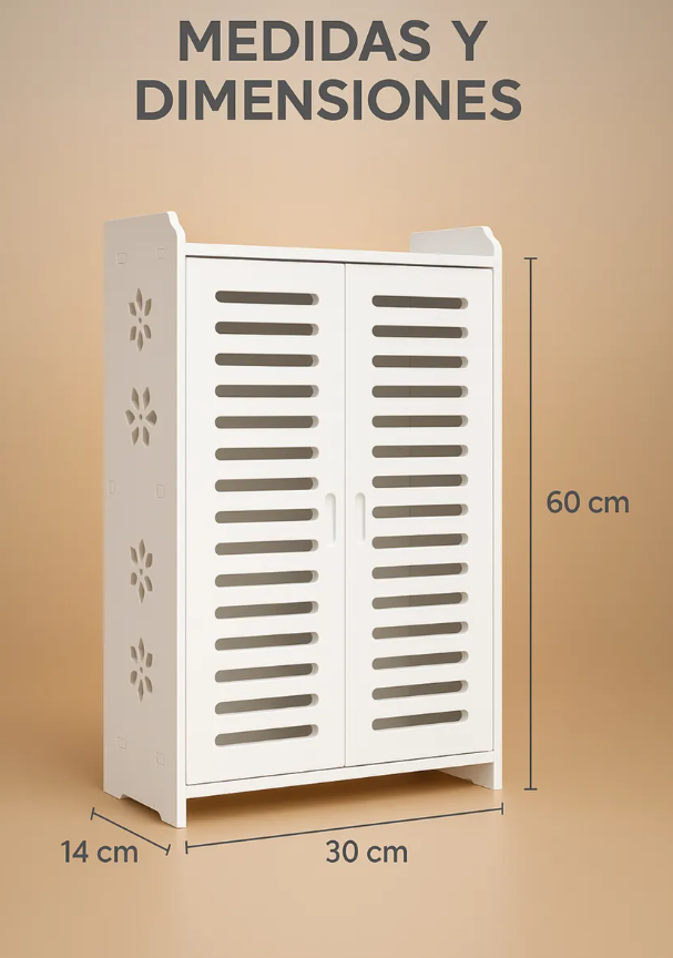 Organizador Estante Repisa Bano Mueble Con Puerta Colgante-2