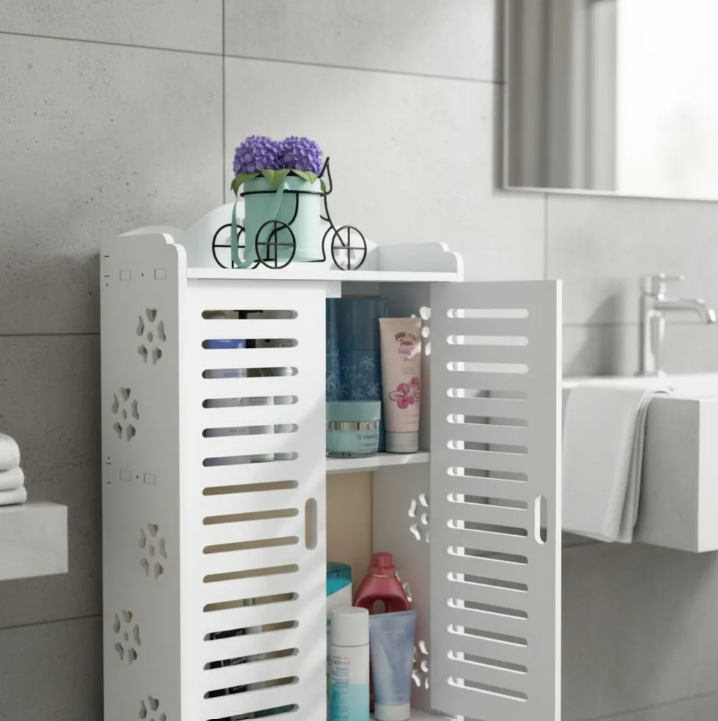 Organizador Estante Repisa Bano Mueble Con Puerta Colgante-3