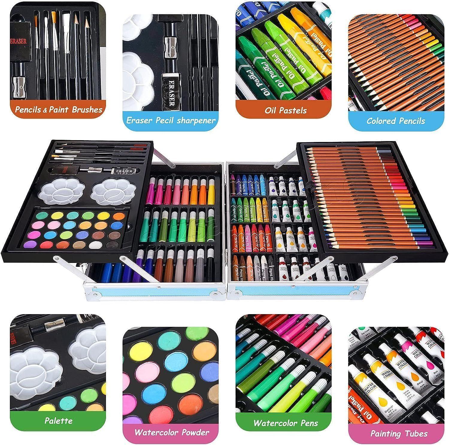 Set Para Pintar Lapices Colores Set De Arte Maleta 145pc Astronauta-2