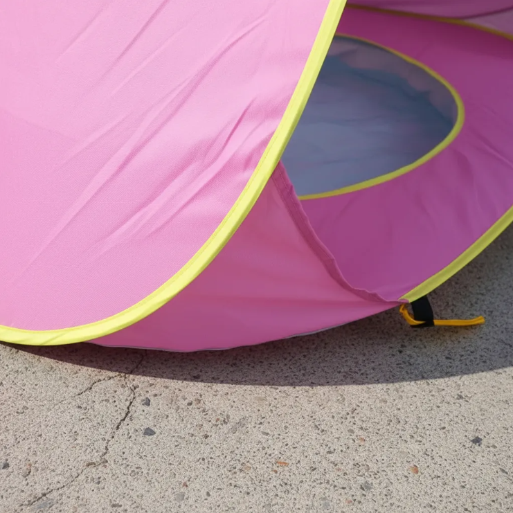 Carpa Piscina Plegable Tienda De Playa Con Piscina Para Bebe Rosa-3