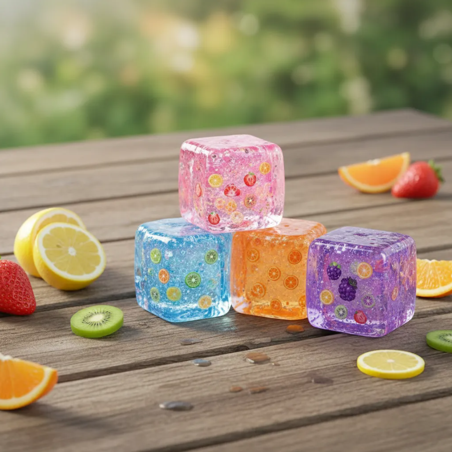 X2 Cubos De Hielo Squishy Antiestres Juguete Sensorial Viral-5