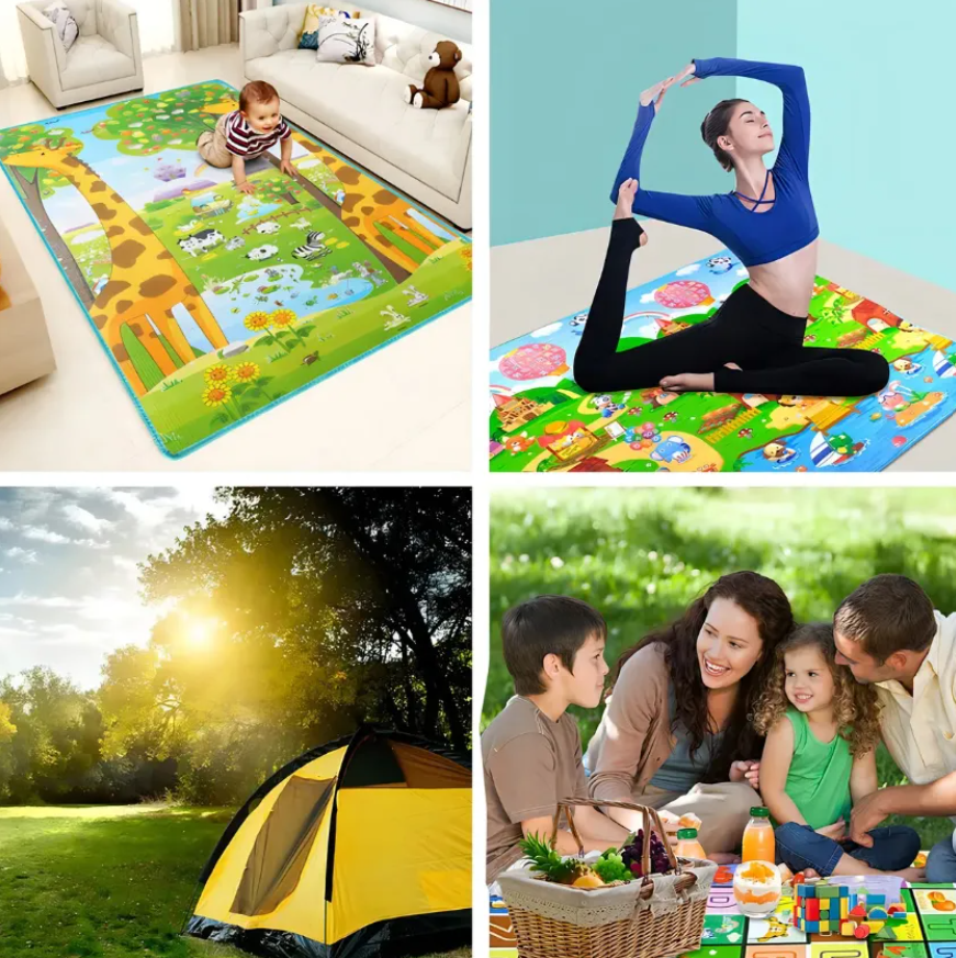 Alfombra Antigolpes Para Niños Bebes 180x150 Diseño 2 Lados-4