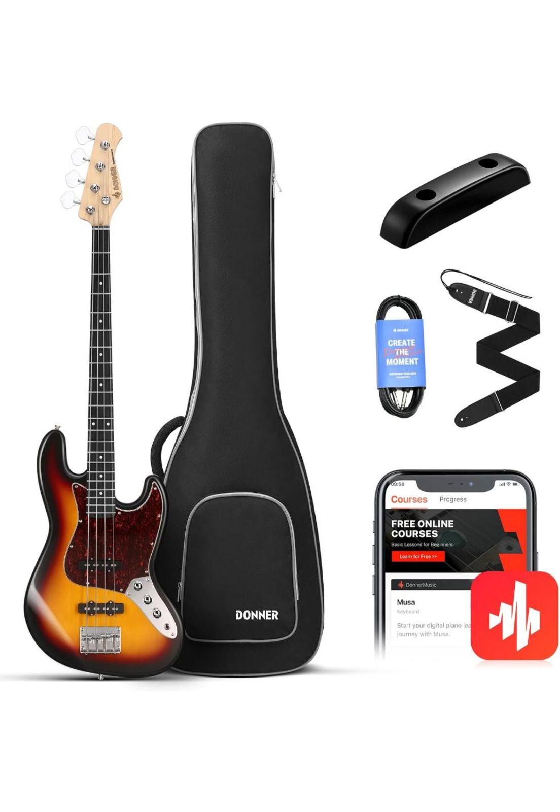 Bajo Electrico J Bass Sunburst Djb-510S Donner-0