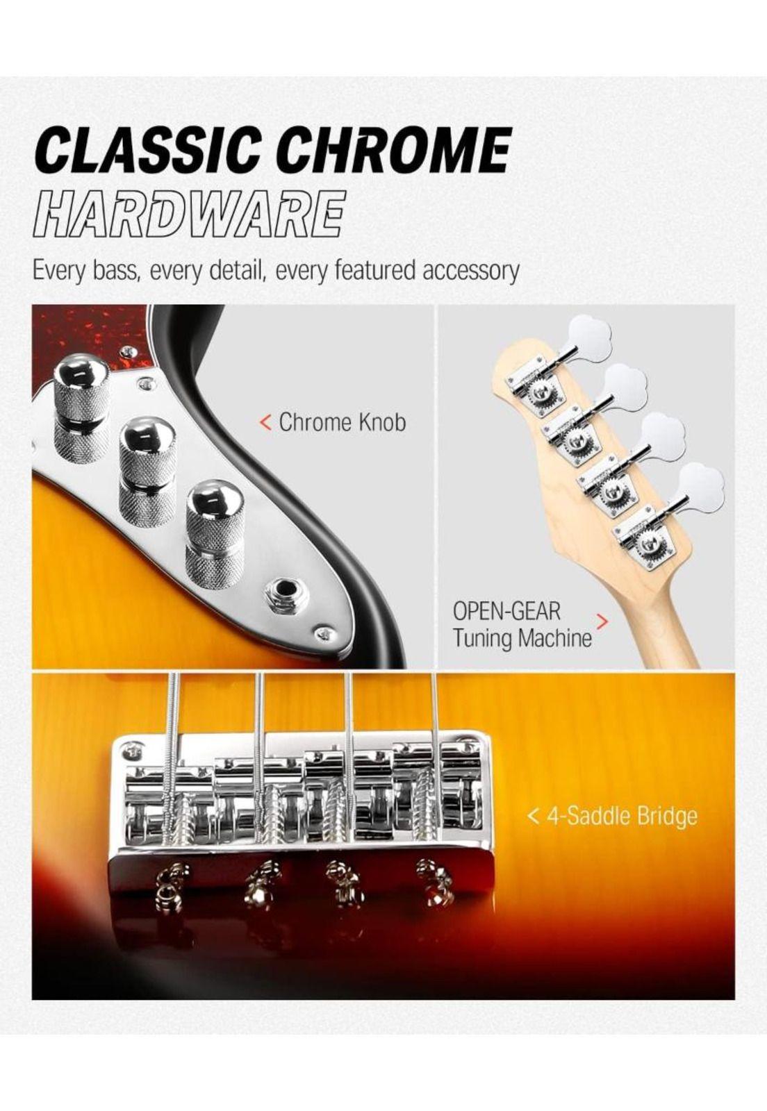 Bajo Electrico J Bass Sunburst Djb-510S Donner-3