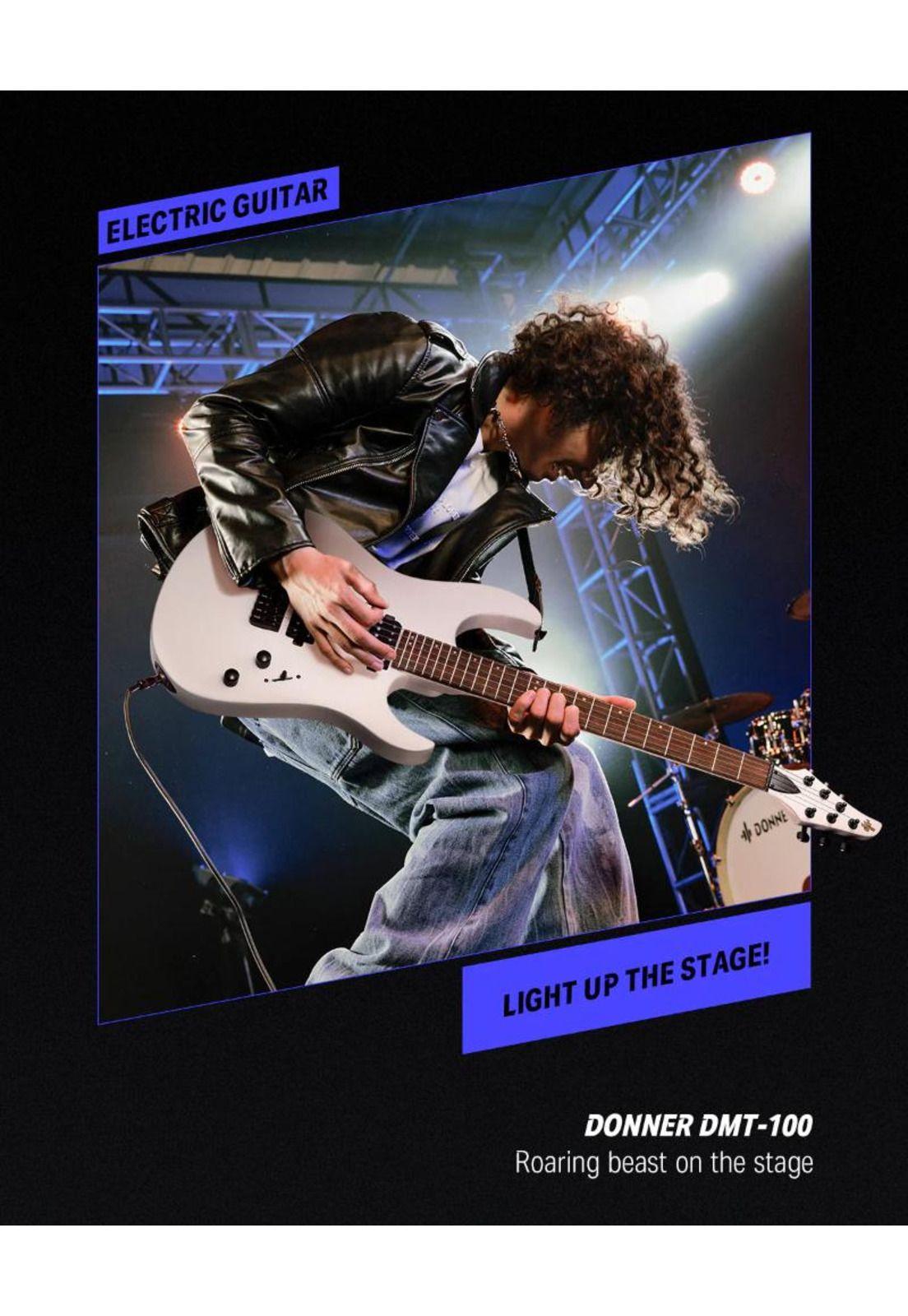 Guitarra Electrica Superstrat Hh Dmt-100W Donner-6