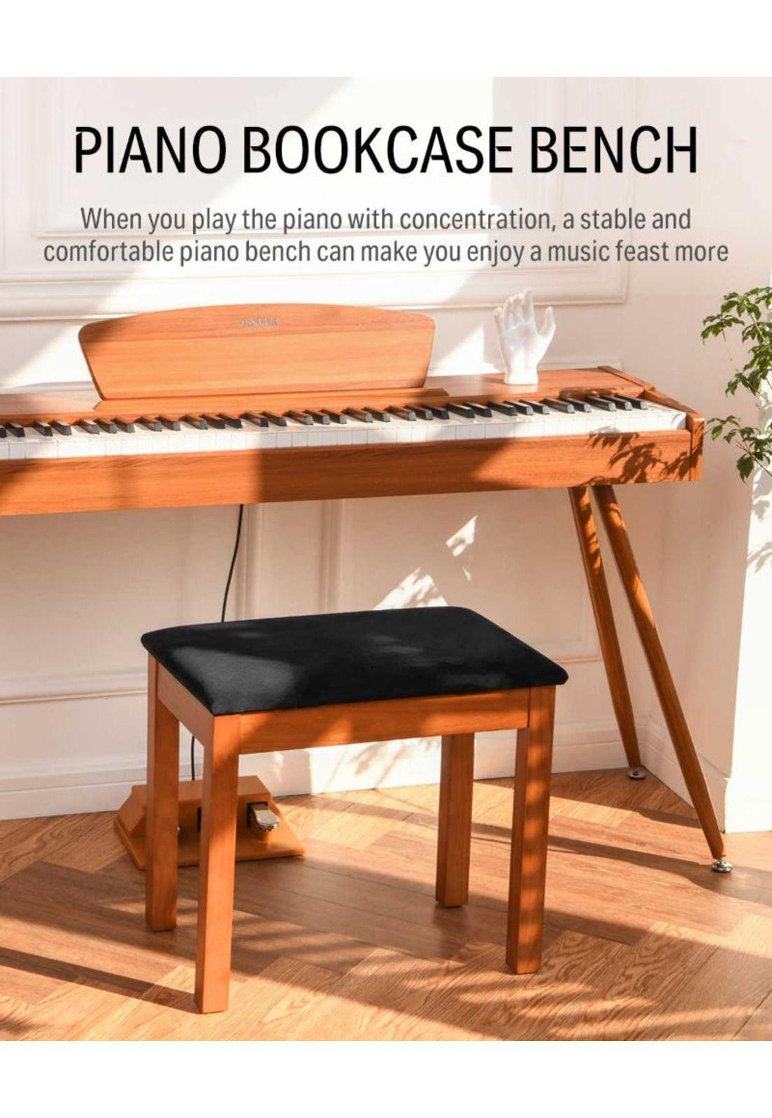Banqueta De Piano C/Almacenamiento Ec2088 Donner-7