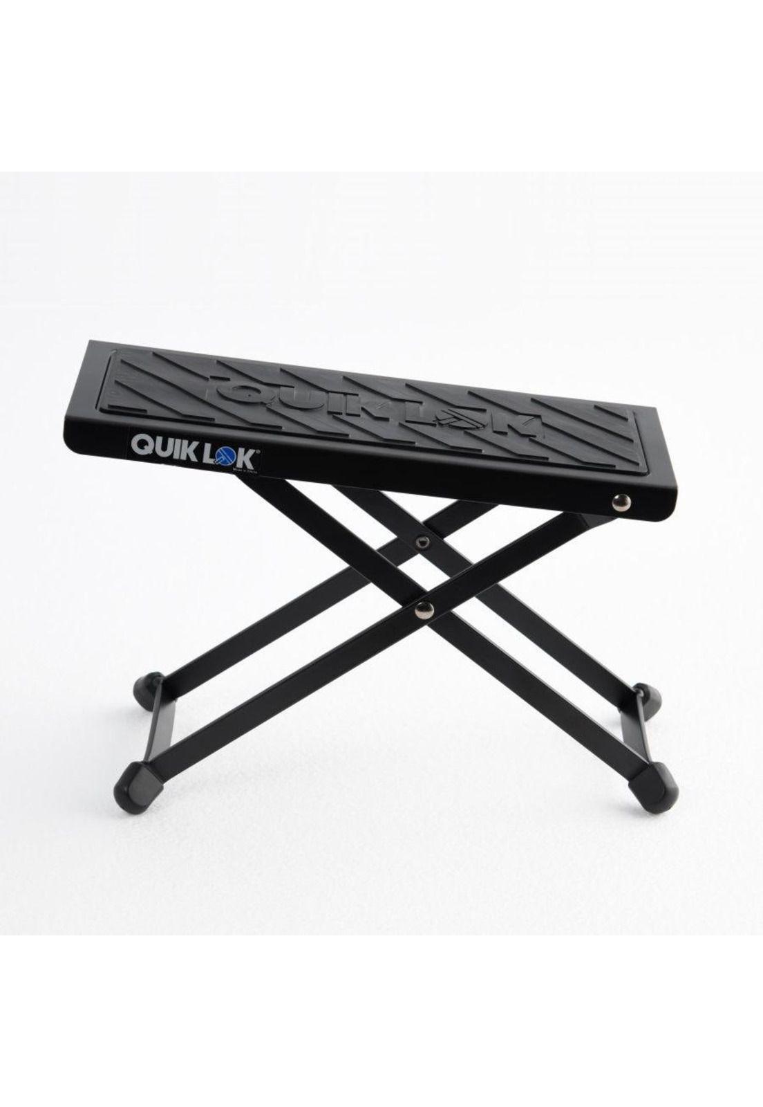 Taburete Metalico Para Guitarrista Clasico Color:Negro Fs01 Quik Lok-3