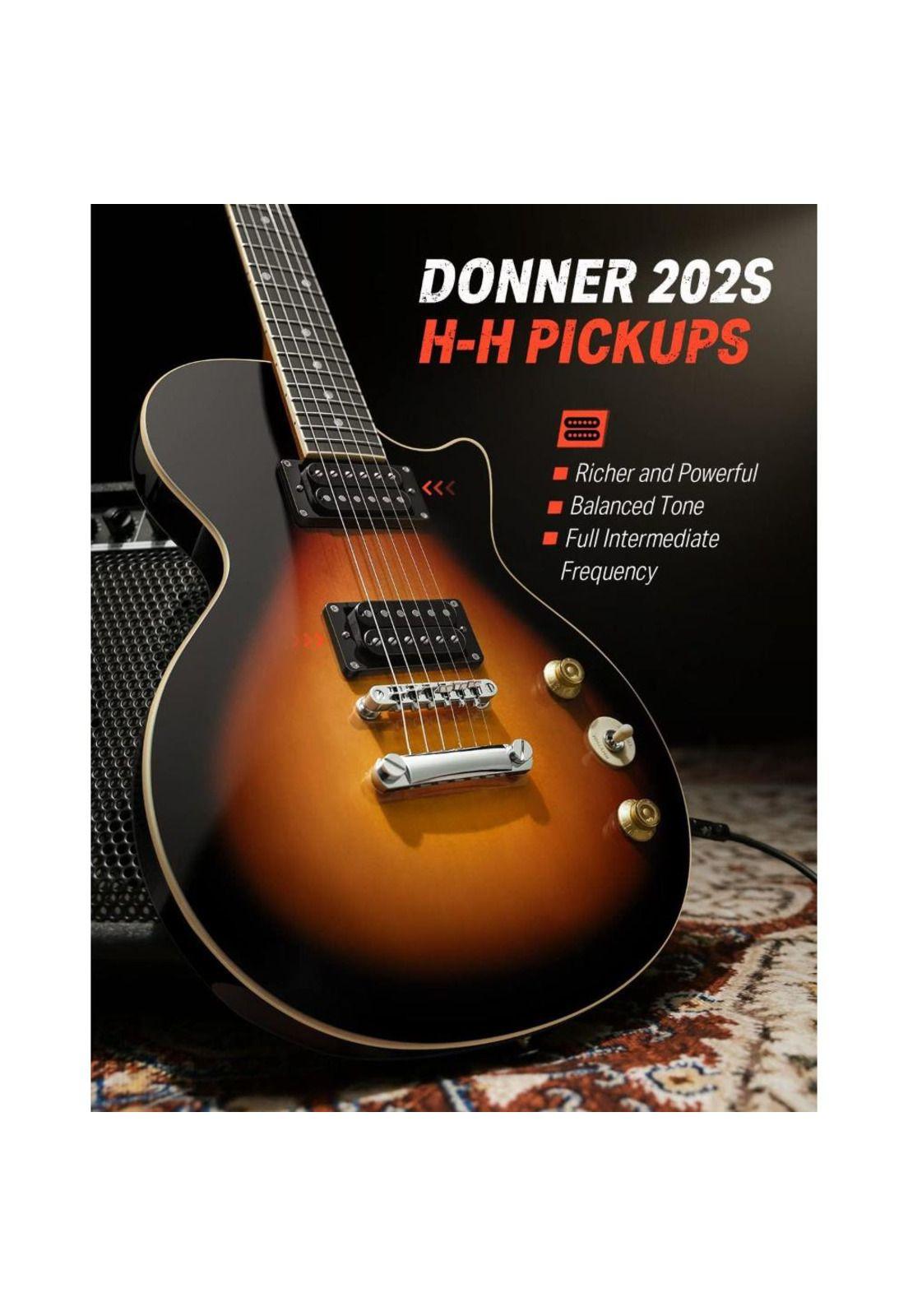 Guitarra Electrica Les Paul Hh Sunburst Dlp-124S Donner-7
