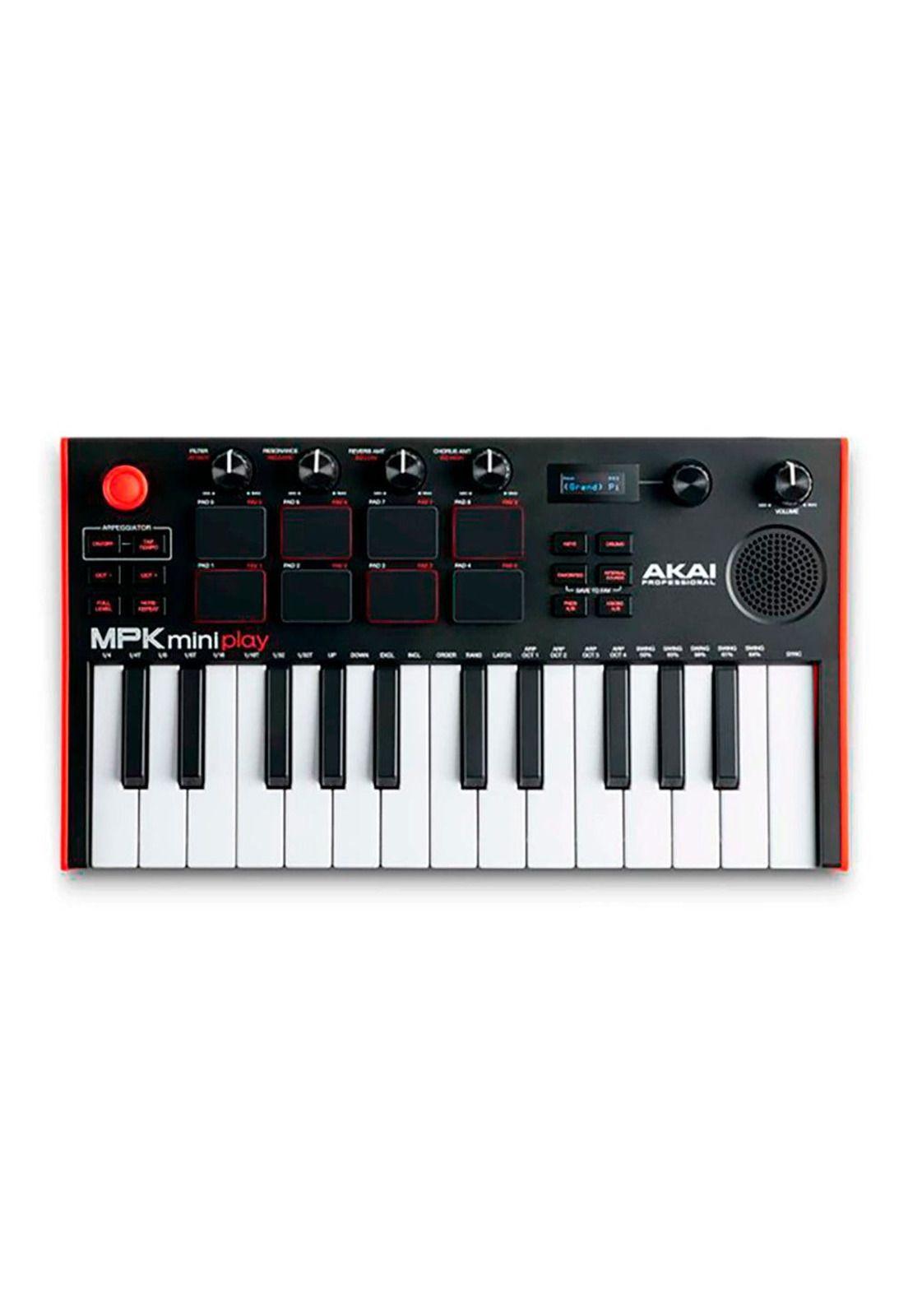 Teclado Controlador Akai Usb 32Mt Mpk Mini Play Mk3 C/Parlantes MPKMINIPLAYMK3-3